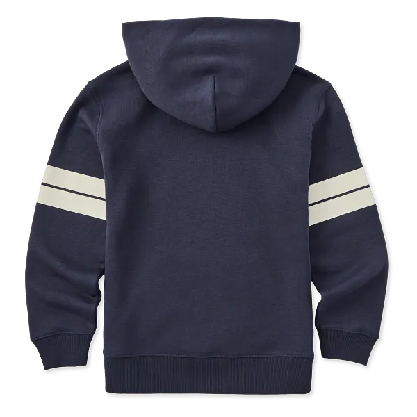Kids Good Vibes Fleece Hoodie - Positive Lifestyle Inkwell Blue