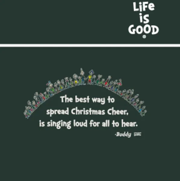 Men's Long Sleeve Crusher Tee - Christmas Cheer - Life is Good Westport, Canada