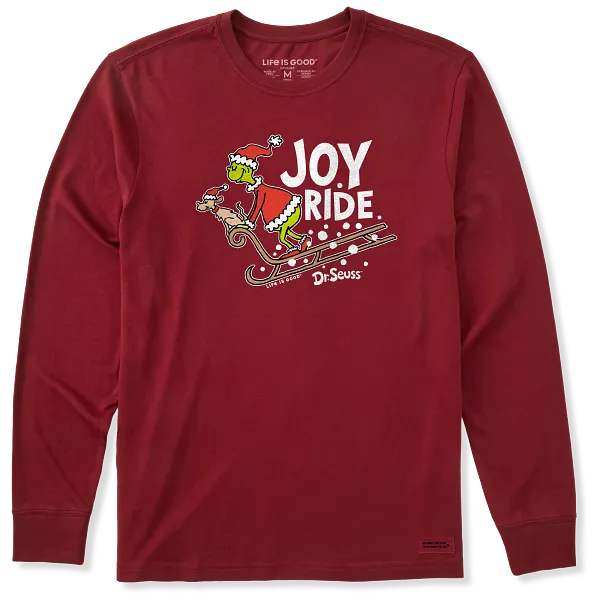 Men's Long Sleeve Crusher Tee - Joy Ride Grinch - Life is Good Westport, Canada