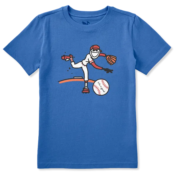 Kids Crusher Tee - Jake Baseball - Life is Good Westport, Canada