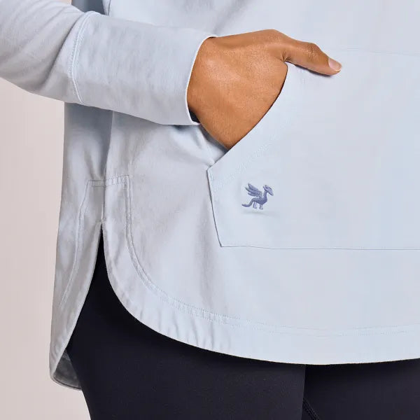 Womens Crusher-Flex Hoodie - Glacier Blue Crafty LIG - Life is Good Westport, Canada