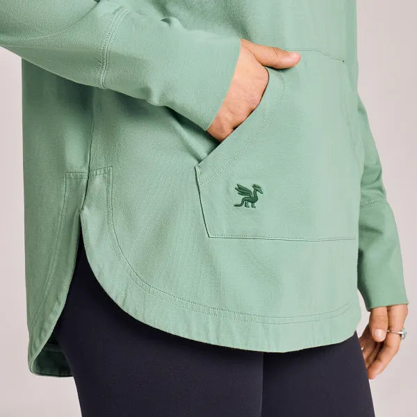 Womens Crusher-Flex Hoodie - Granite Green Crafty LIG - Life is Good Westport, Canada