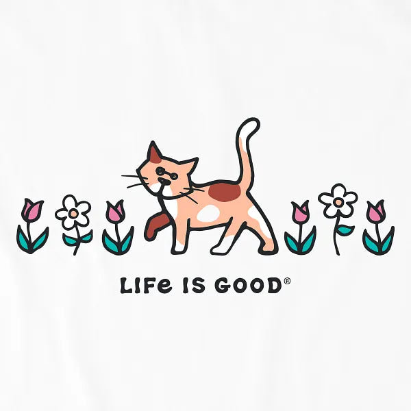 Women's Crusher-LITE Vee - The Cat Flower - Life is Good Westport, Canada