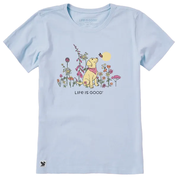 Women's Crusher-LITE Tee - Dog Among Wildflowers - Life is Good Westport, Canada