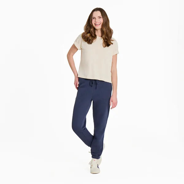 Women's Good Vibes Fleece Jogger - Inkwell Blue - Life is Good Westport, Canada