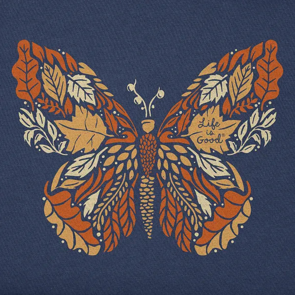 Women's Long Sleeve Crusher Vee - Autumn Butterfly
