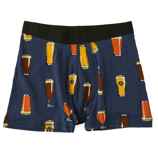 Men's Knit Boxer Brief LIG Beer Pattern