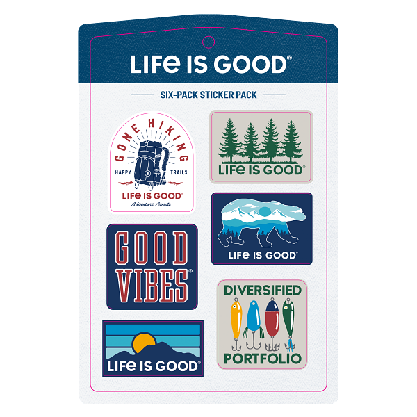 Six-Pack Sticker Pack Multi-Outdoor Adventures