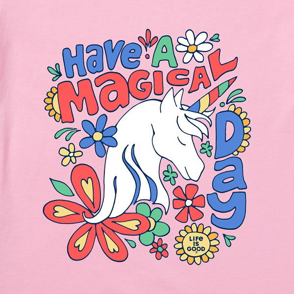 Kids Crusher Tee-Magical Day Unicorn (Pink)