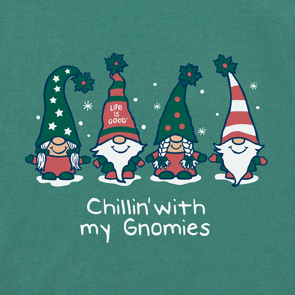Kids Long Sleeve Crusher - Tee Chillin' with my Gnomies