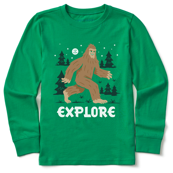 Kids Long Sleeve Crusher Tee-Bigfoot Explore