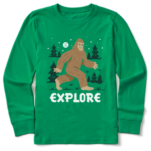 Kids Long Sleeve Crusher Tee-Bigfoot Explore