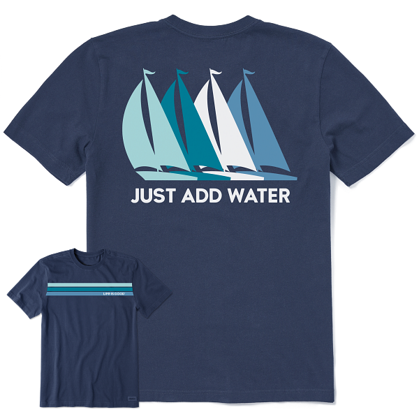 Men's Crusher Tee Sailboat Silhouette (Front and Back Graphic)