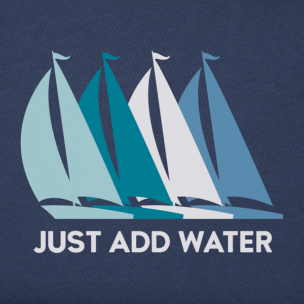 Men's Crusher Tee Sailboat Silhouette (Front and Back Graphic)