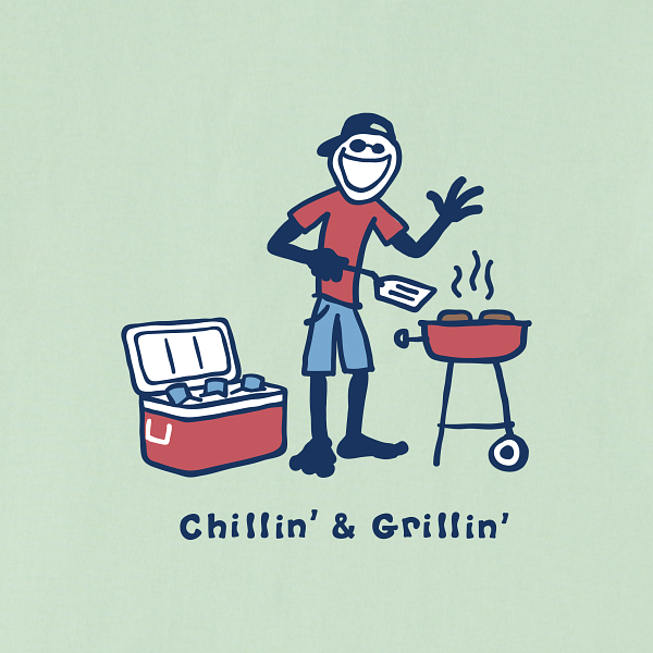 Men's Crusher Tee Grillin and Chillin BBQ