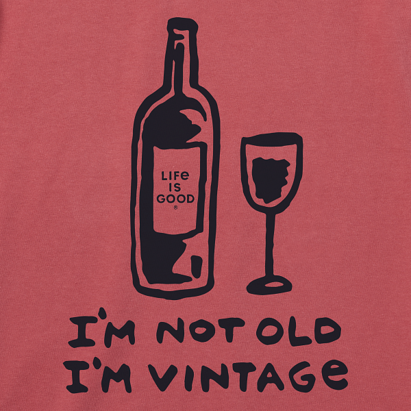 Men's Crusher Tee I'm Not Old I'm Vintage (Wine)