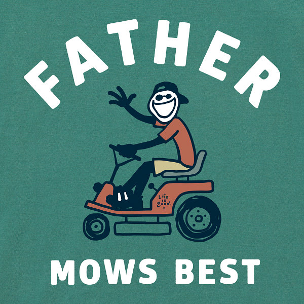 Men's long Sleeve Crusher Tee Father Mows