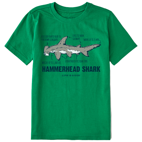 Kids Short Sleeve Crusher Tee Hammerhead Shark