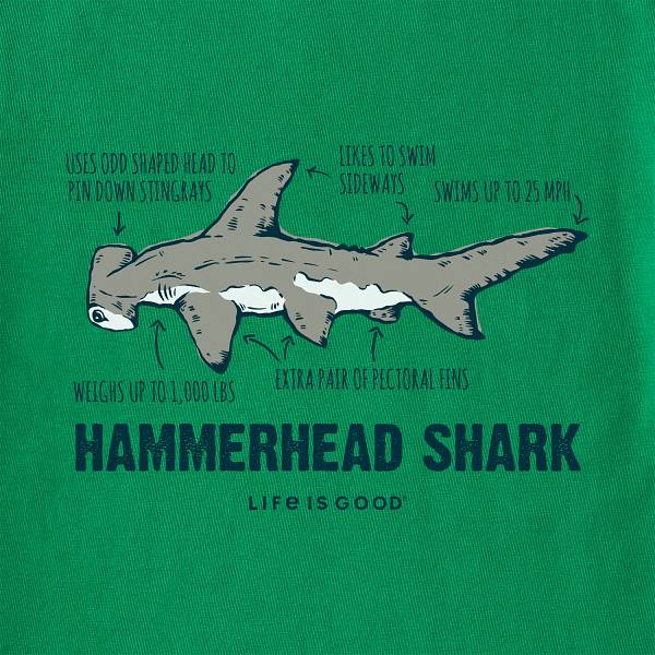 Kids Short Sleeve Crusher Tee Hammerhead Shark