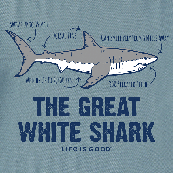 Kids Short Sleeve Crusher Tee The Great White Shark
