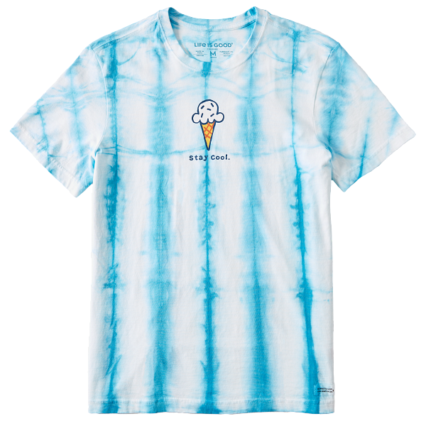 Men's Crusher Tee Stay Cool Cone with Authentic Tie Dye