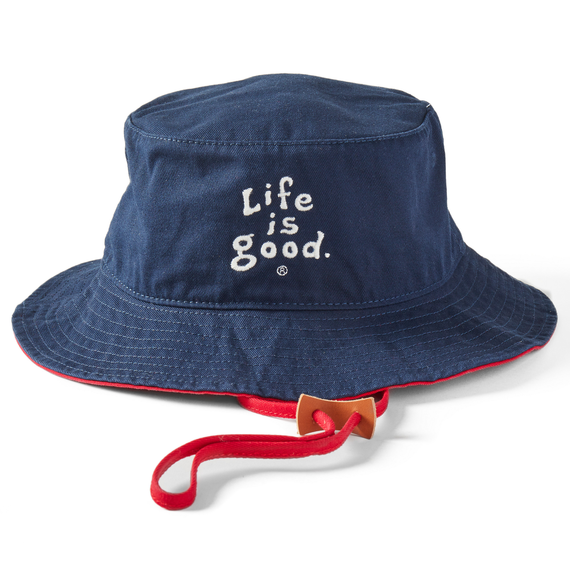 Bucket Hat- LIG Vintage Wordmark (Darkest Blue)