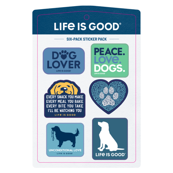 Six-Pack Sticker Pack Multi-Dog Lover