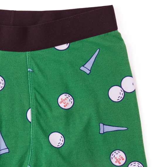 Men's Knit Boxer Brief Golf Ball Pattern