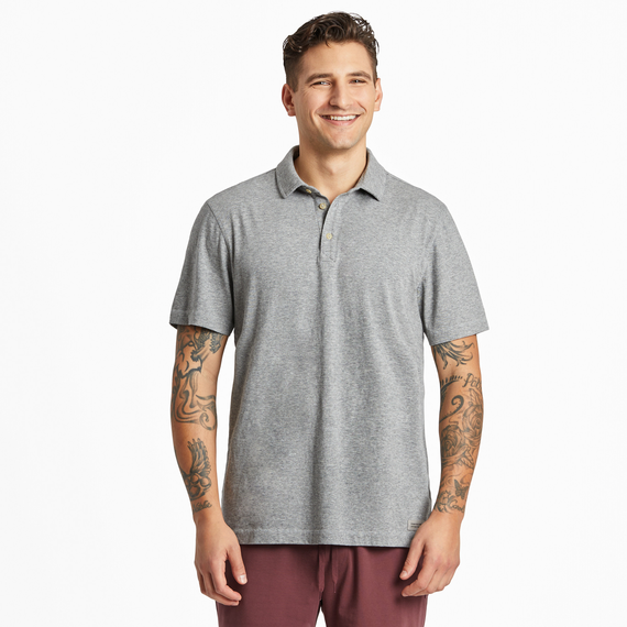 Men's New Crusher-Lite Polo Solid Heather Grey